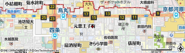 京都府京都市下京区高材木町周辺の地図