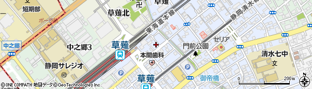 カラオケ本舗まねきねこ 草薙駅前店周辺の地図