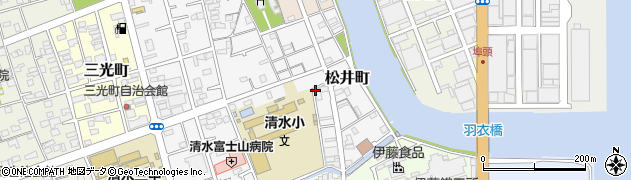 静岡県静岡市清水区松井町周辺の地図