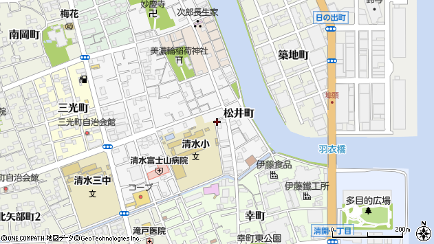 〒424-0921 静岡県静岡市清水区松井町の地図
