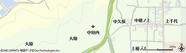 京都府亀岡市曽我部町西条（中垣内）周辺の地図