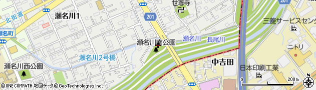 瀬名川南公園周辺の地図
