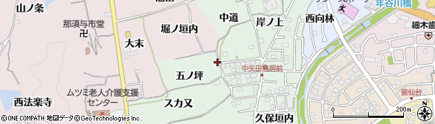 京都府亀岡市中矢田町五ノ坪12周辺の地図