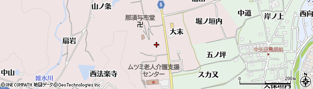 京都府亀岡市下矢田町（君塚）周辺の地図