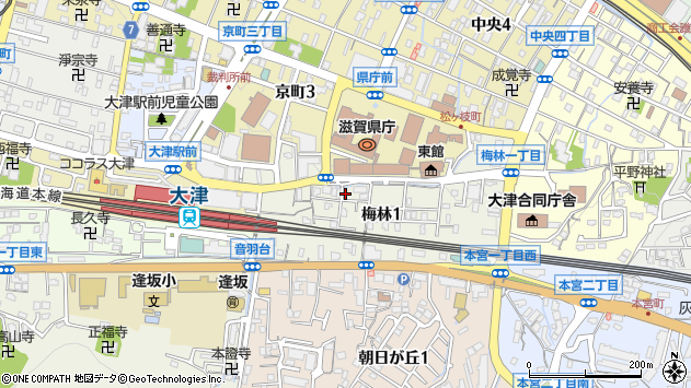 〒520-0051 滋賀県大津市梅林の地図