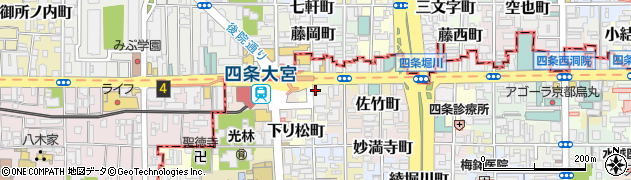 ロッテリア京都四条大宮店周辺の地図