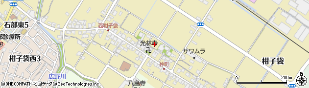 滋賀県湖南市柑子袋周辺の地図