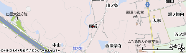 京都府亀岡市下矢田町（扇岩）周辺の地図