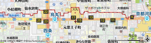 銀座ダイヤモンドシライシ京都本店周辺の地図