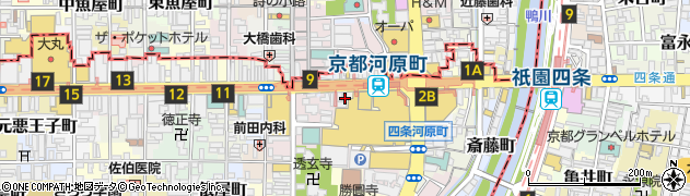 京都府京都市下京区御旅町21周辺の地図