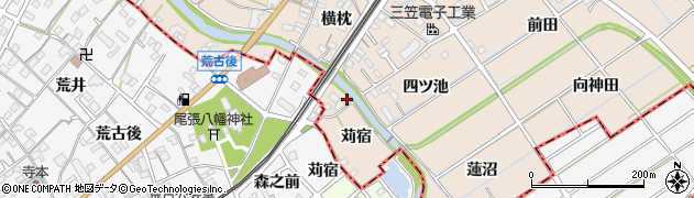 愛知県東海市養父町（苅宿）周辺の地図