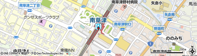 南草津駅周辺の地図