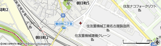 愛知県大府市朝日町周辺の地図