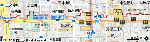 京都府京都市下京区函谷鉾町周辺の地図