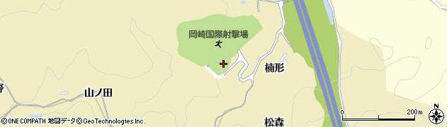 愛知県岡崎市米河内町（楠形）周辺の地図