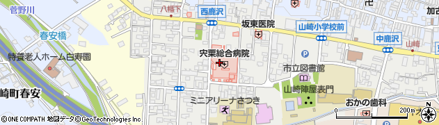 公立宍粟総合病院周辺の地図