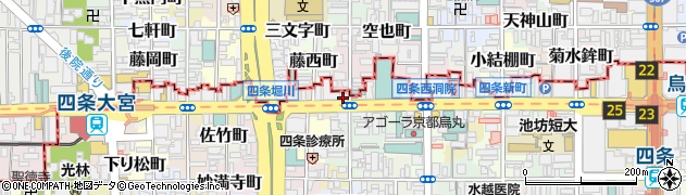 京都府京都市下京区藤本寄町周辺の地図