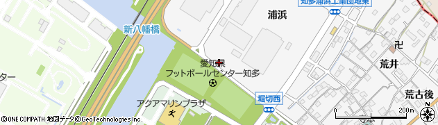 愛知県知多市八幡浦浜新田周辺の地図