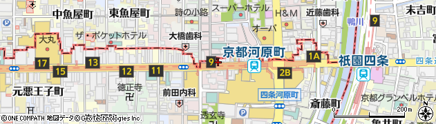 京都府京都市下京区御旅宮本町周辺の地図
