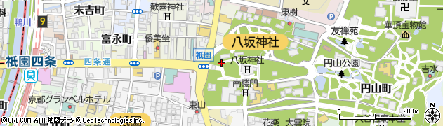 京都府京都市東山区祇園町北側周辺の地図
