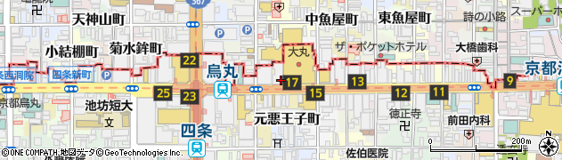 京都府京都市下京区立売西町周辺の地図