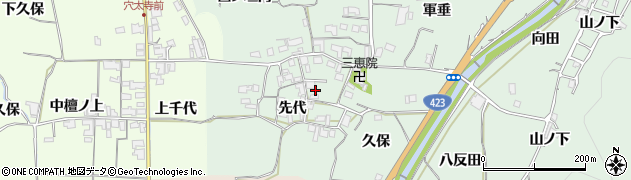 京都府亀岡市曽我部町重利（先代）周辺の地図
