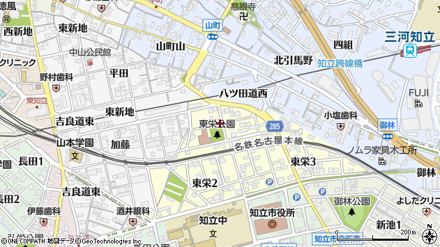 〒472-0043 愛知県知立市東栄の地図