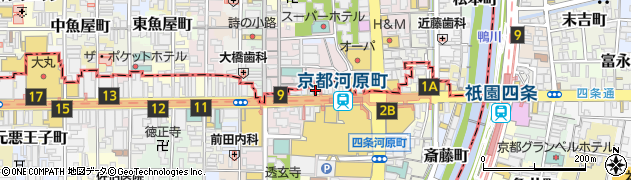 京都府京都市下京区御旅町24周辺の地図