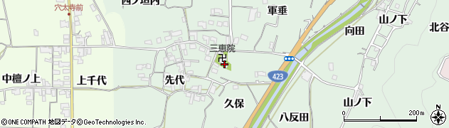 京都府亀岡市曽我部町重利先代2周辺の地図