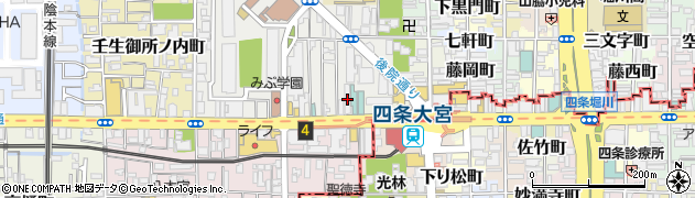 東横ＩＮＮ京都四条大宮周辺の地図