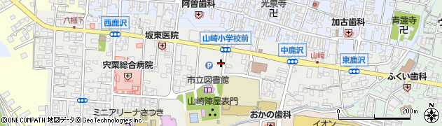 兵庫県宍粟市山崎町鹿沢周辺の地図