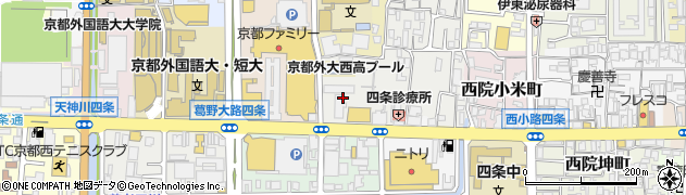 京都府京都市右京区西院四条畑町周辺の地図