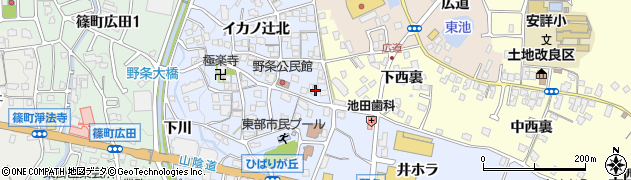 京都府亀岡市篠町野条イカノ辻北4周辺の地図