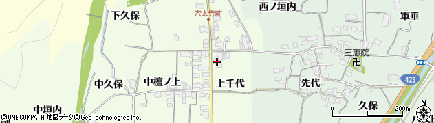 京都府亀岡市曽我部町西条（上千代）周辺の地図