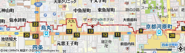 ミューズ３８９京都ミューズスタジオ周辺の地図