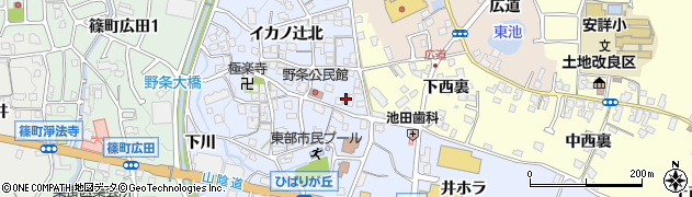 京都府亀岡市篠町野条イカノ辻北5周辺の地図