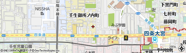 京都府京都市中京区壬生御所ノ内町29周辺の地図