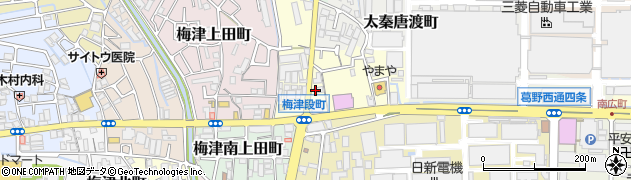 京都府京都市右京区梅津段町周辺の地図