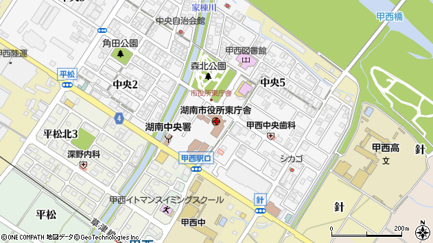 〒520-3200 滋賀県湖南市（以下に掲載がない場合）の地図