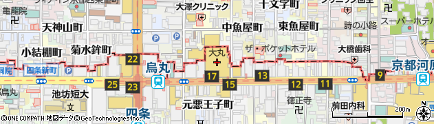 コーチ京都大丸周辺の地図