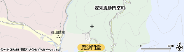 京都府京都市山科区安朱毘沙門堂町周辺の地図