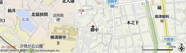 愛知県東海市加木屋町（郷中）周辺の地図