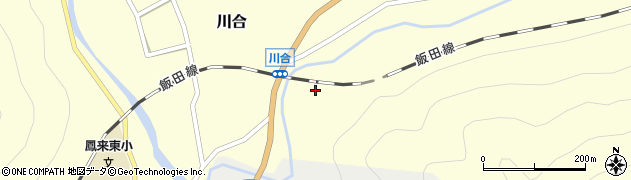 愛知県新城市川合（貝込）周辺の地図
