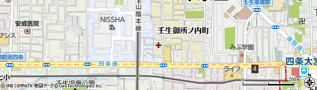京都府京都市中京区壬生御所ノ内町38周辺の地図