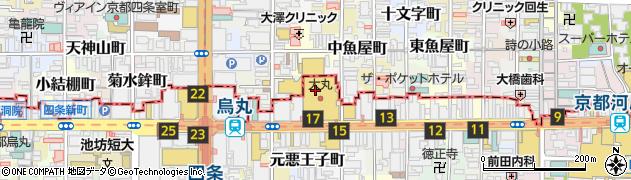 大丸京都店周辺の地図