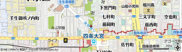 京都府京都市中京区錦大宮町周辺の地図