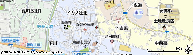 京都府亀岡市篠町野条イカノ辻北2周辺の地図