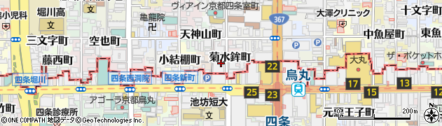 京都府京都市中京区菊水鉾町周辺の地図