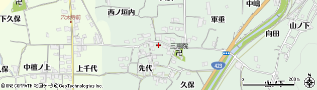 京都府亀岡市曽我部町重利先代8周辺の地図