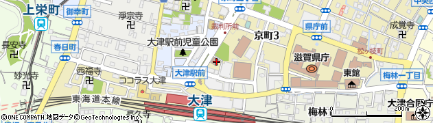 大津市立　大津駅前自転車駐車場周辺の地図